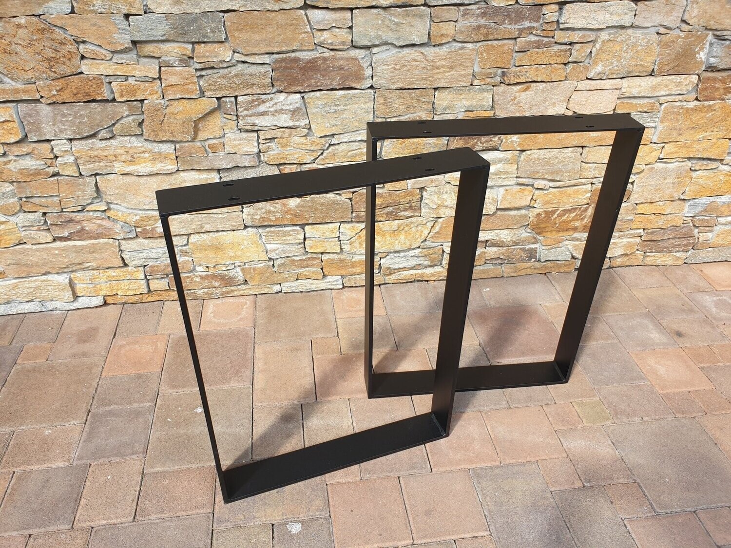 QUALITÄT Produkt 1 SET Tischuntergestell " U" schwarz 8x1 cm " Stahl