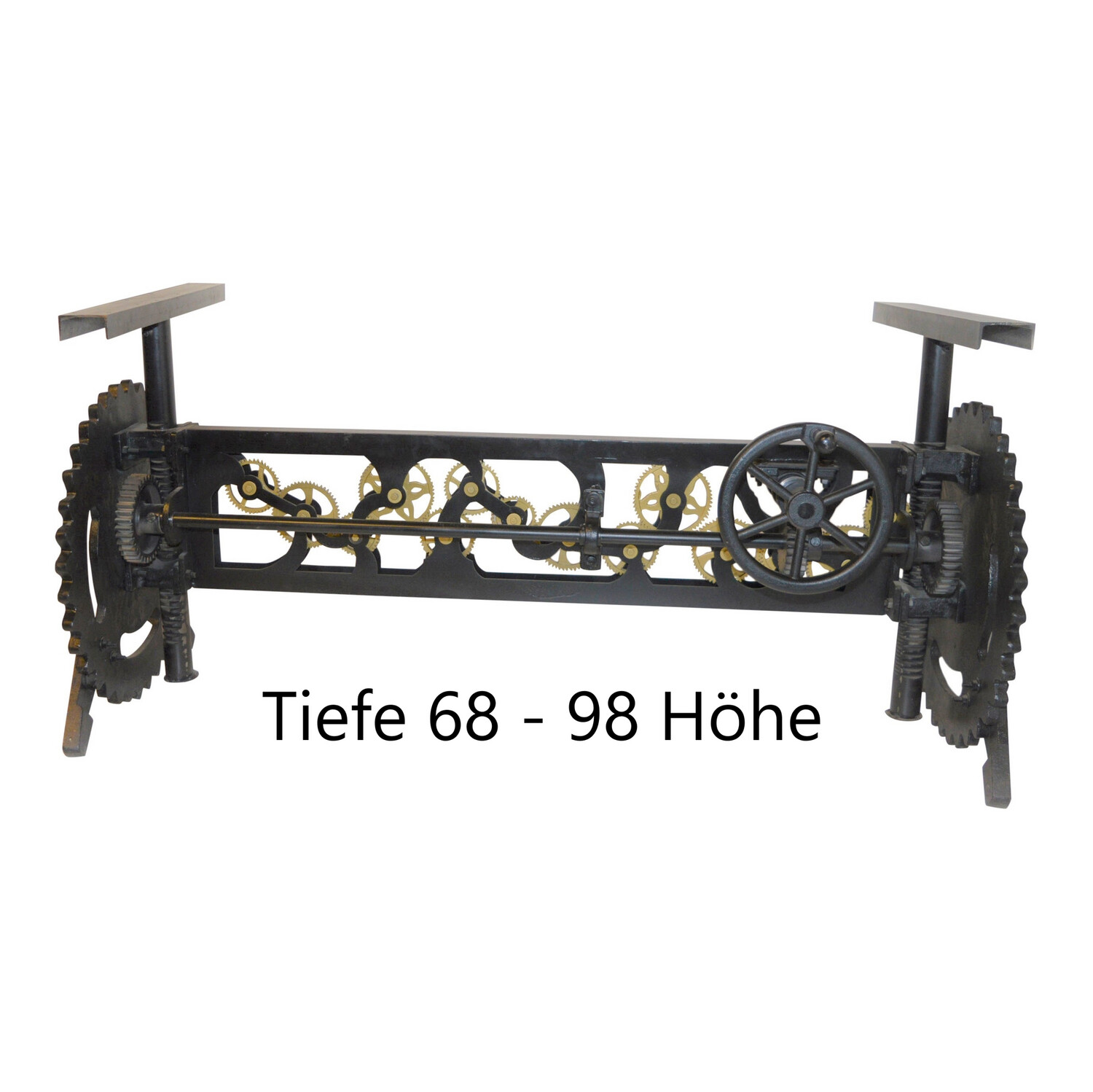 Tischgestell Industrie Design "Tarragona" höhenverstellbar mit KURBEL 68 - 98 cm