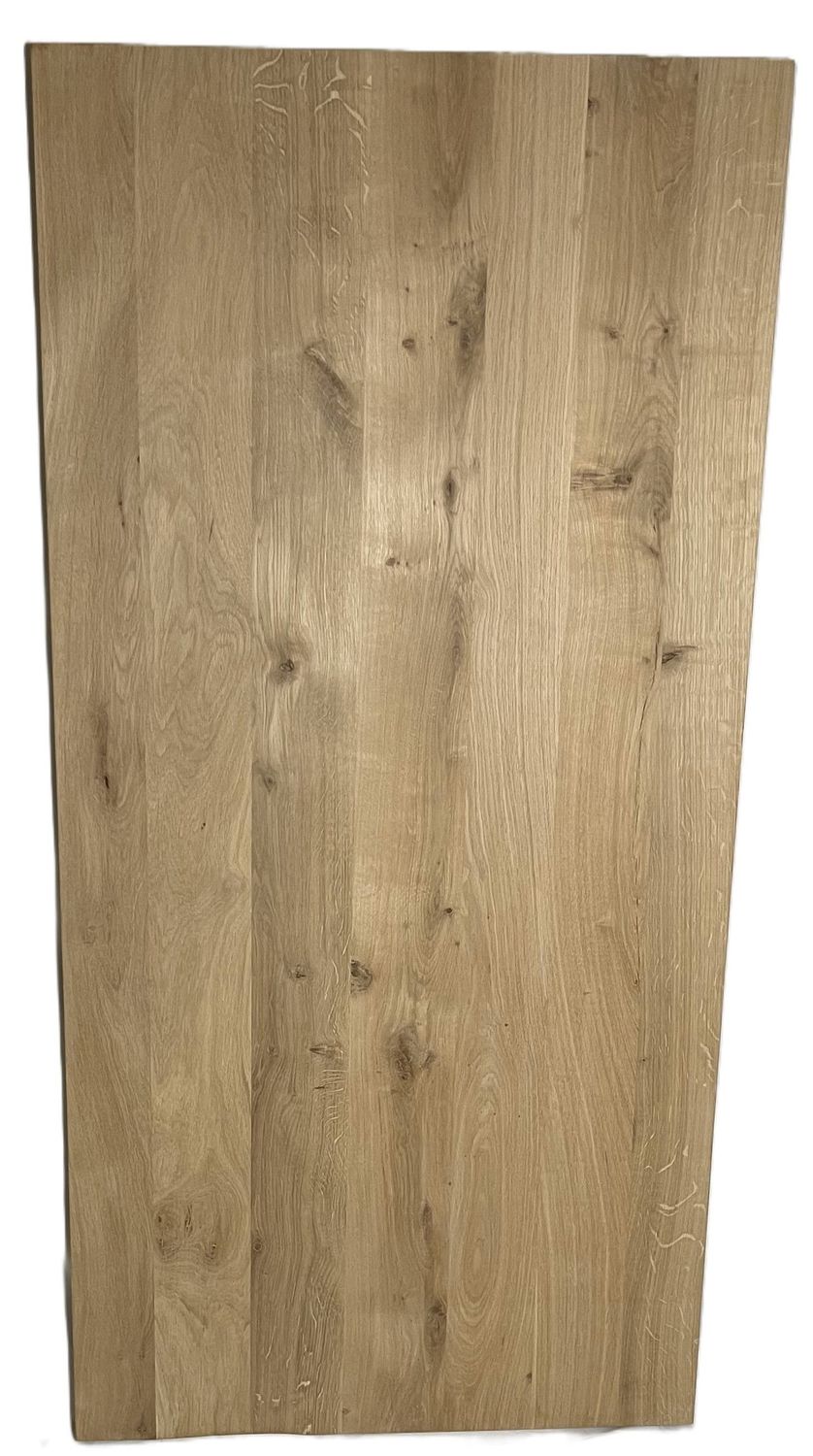 160 x80 x 4 cm Eiche geschliffen, Massivholz Tischplatte gerade Kante