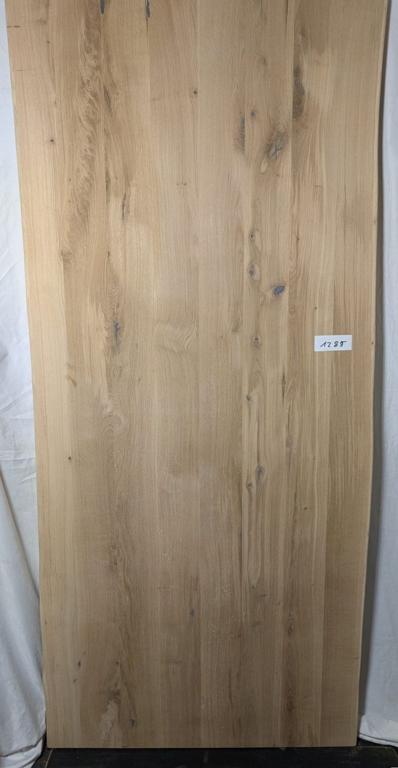 220 x ca. 99 - 101 x 4 cm Eiche Massivholz Tischplatte Baumkante