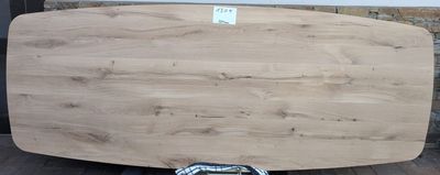 NEU Tischplatte Eiche vollmassiv Danish oval mit Schweizerkante   280 x ca. 89 -110 x 4 cm