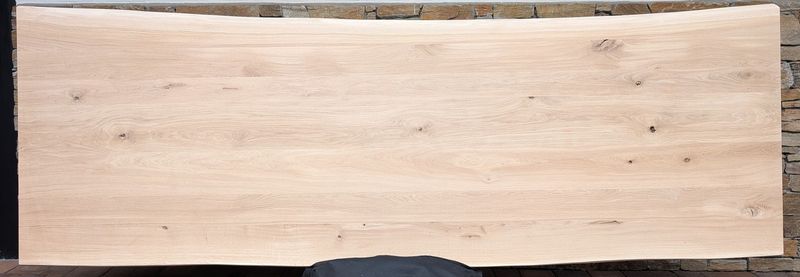 300 x ca. 100 -104 x 4 cm Eiche geschliffen, Massivholz Tischplatte Baumkante 300 x ca. 100 -104 x 4 cm Eiche geschliffen, Massivholz Tischplatte Baumkante