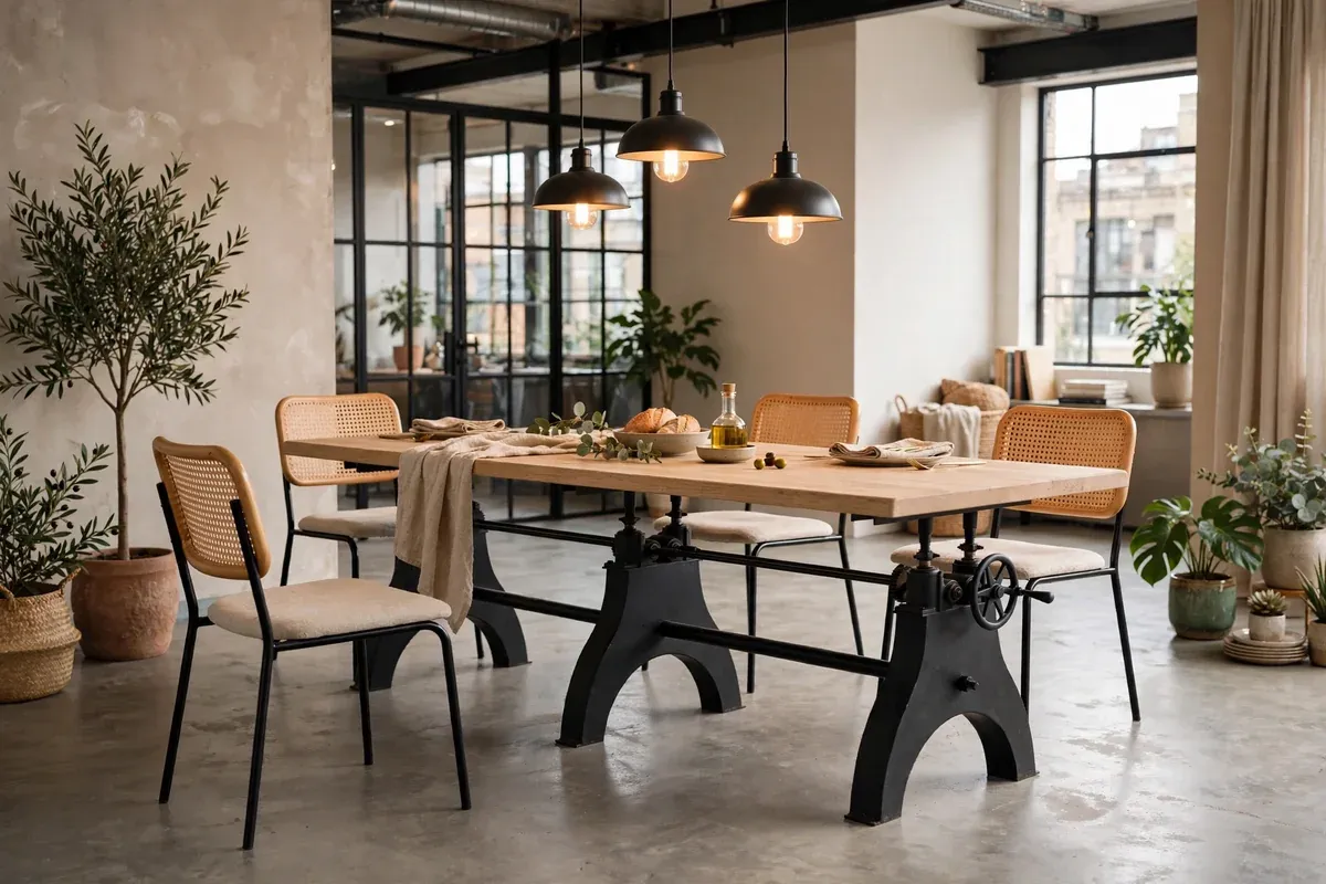 Tischgestell im Industrie Design „Burgos XXL“ höhenverstellbar ca. 290 cm