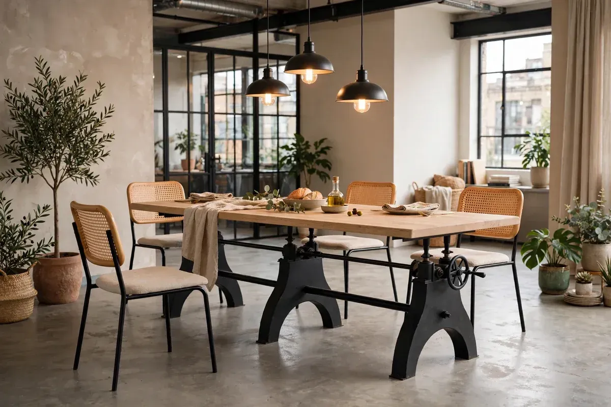 Tischgestell im Industrie Design „Burgos XXL“ höhenverstellbar ca. 290 cm
