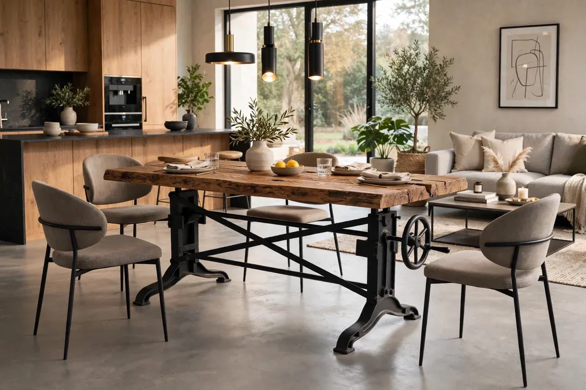GUSS Tischuntergestell Industriell Esstisch „Granada“ höhenverstellbar