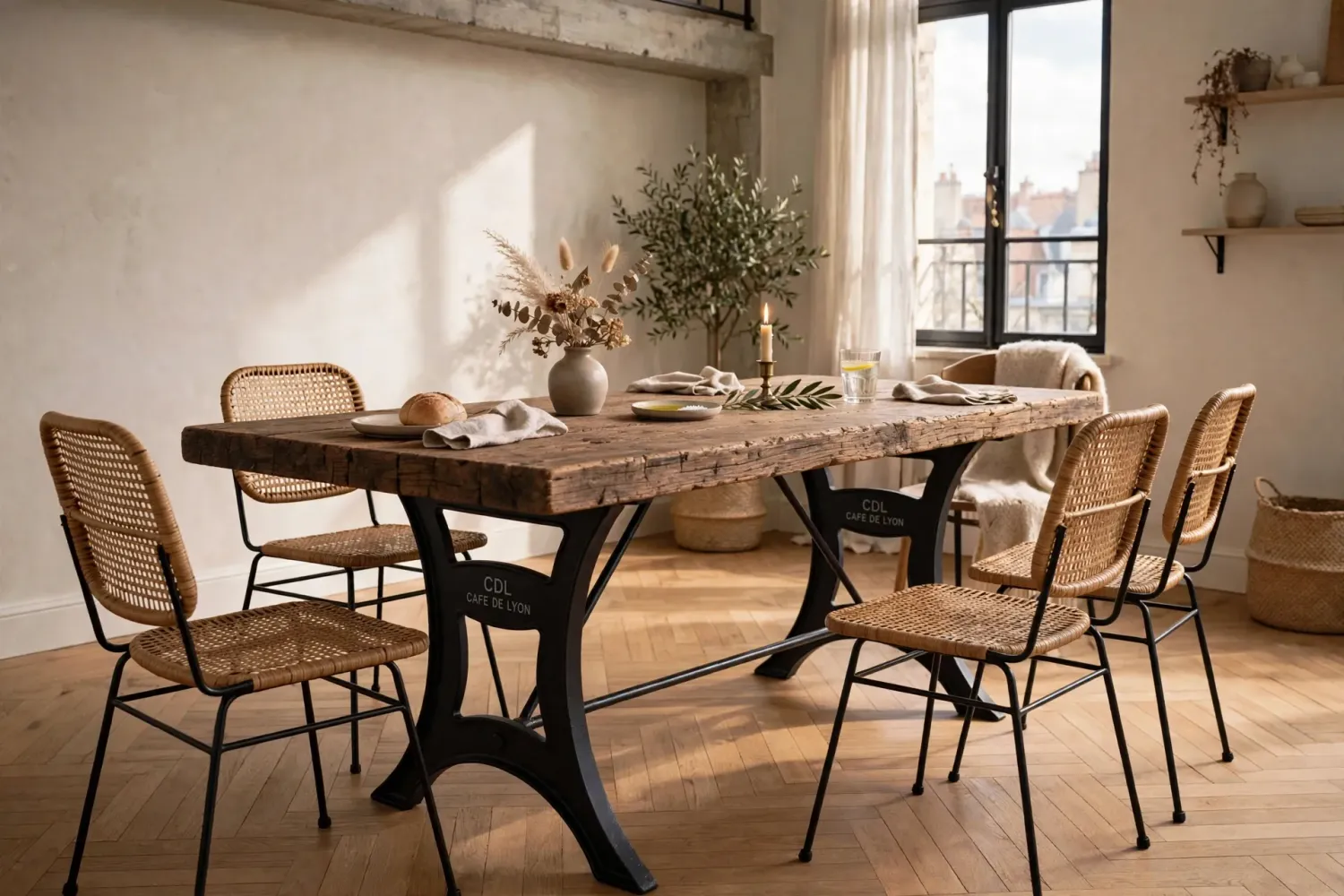 GUSS Eisen Tischuntergestell im Industrie Design „Cafe de Lyon“