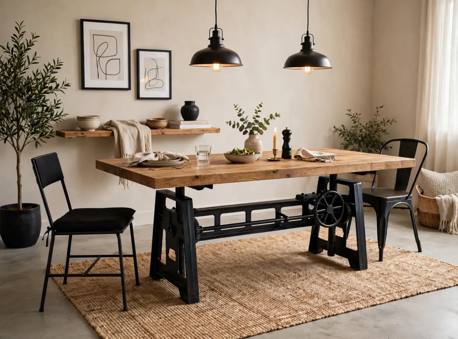 GUSS Eisen Tischuntergestell im Industriedesign „Paris“