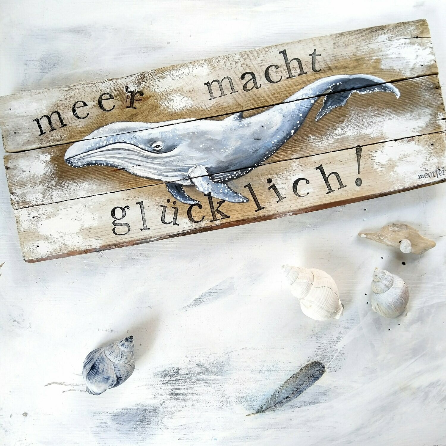 Walbild "Meer macht glücklich!"