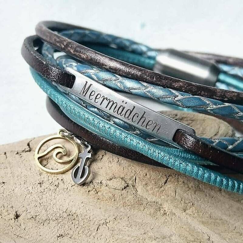 Lederarmband Lederarmband "Meermädchen"