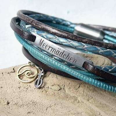 Lederarmband Lederarmband "Meermädchen"