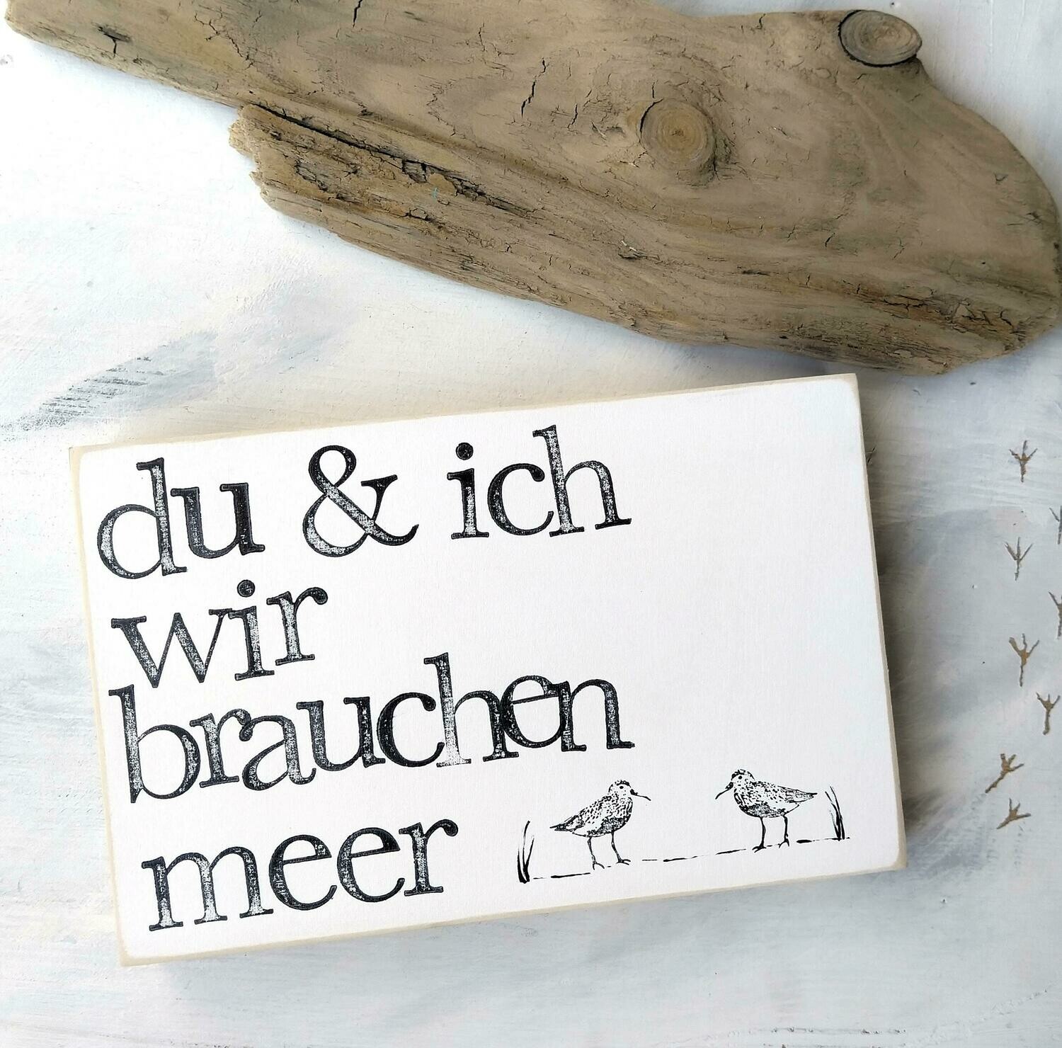 Schild "du & ich wir brauchen Meer"