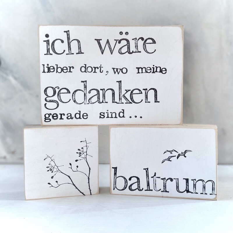 Schild " ich wäre lieber dort, wo meine Gedanken...