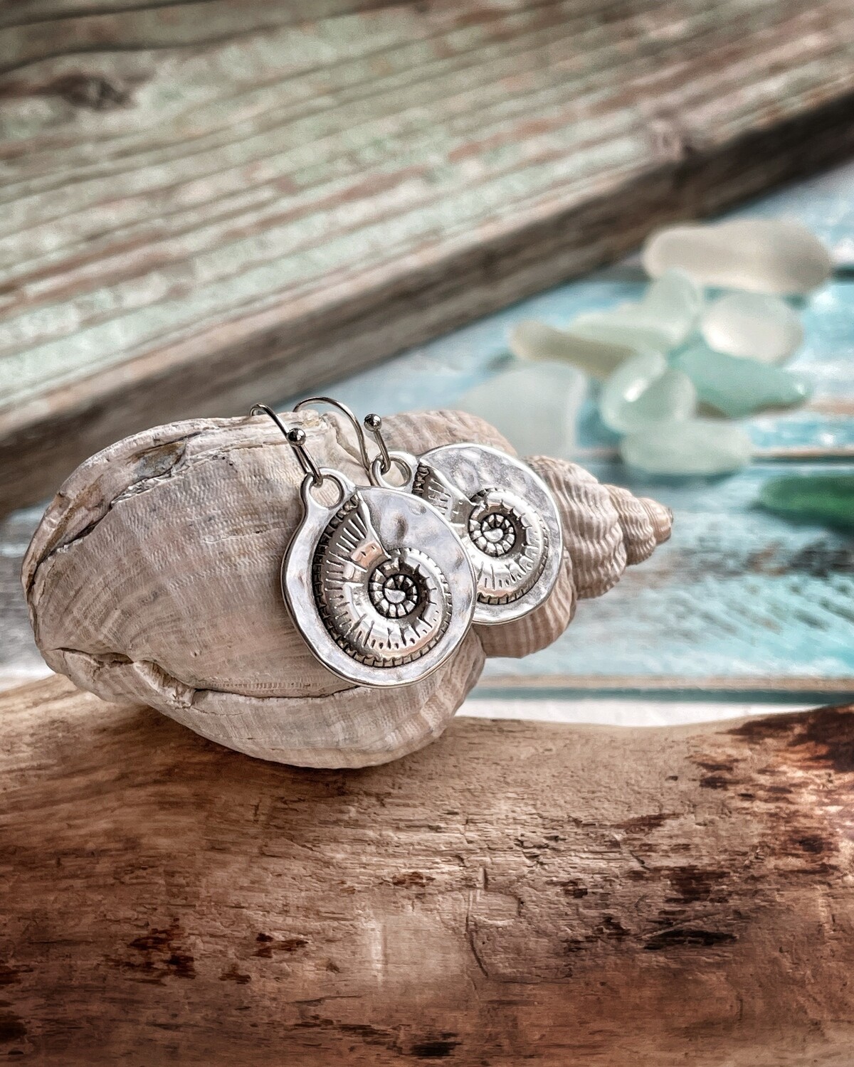Ohringe Nautilus/Muschel