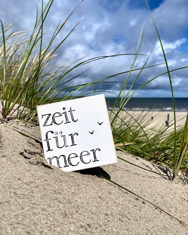 Schild "Zeit für Meer"