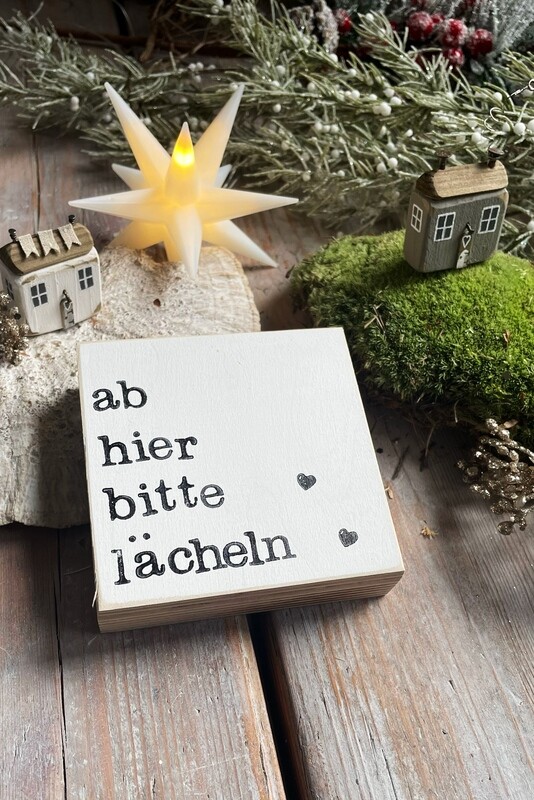 Schild Schild "ab hier bitte lächeln"