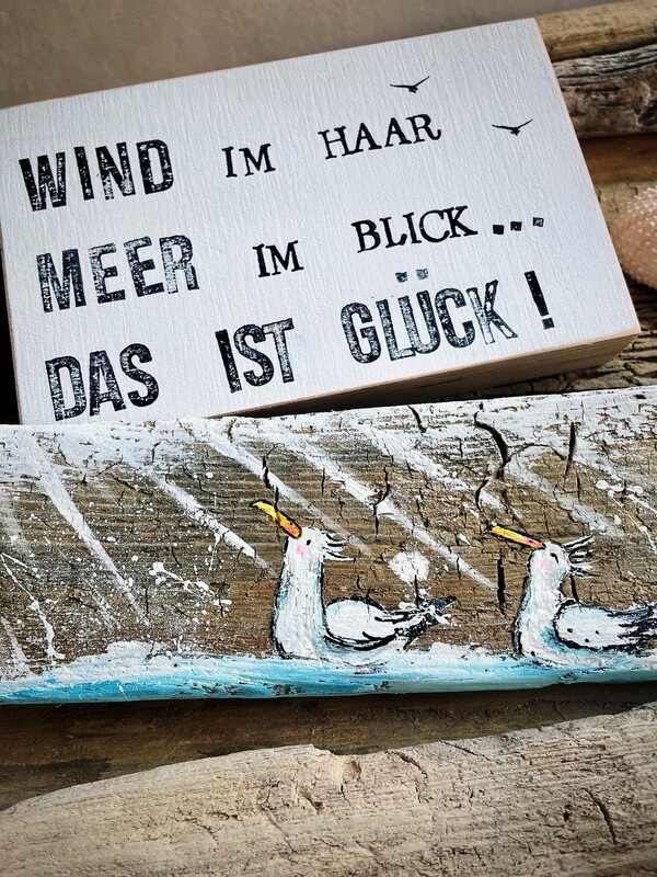 "Sunshine-Gang"-
6 Möwchen auf Treibholz