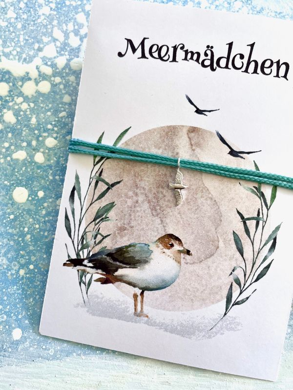 Glücksarmband 925er Silber Möwe Glücksarmband 925er Silber Möwe