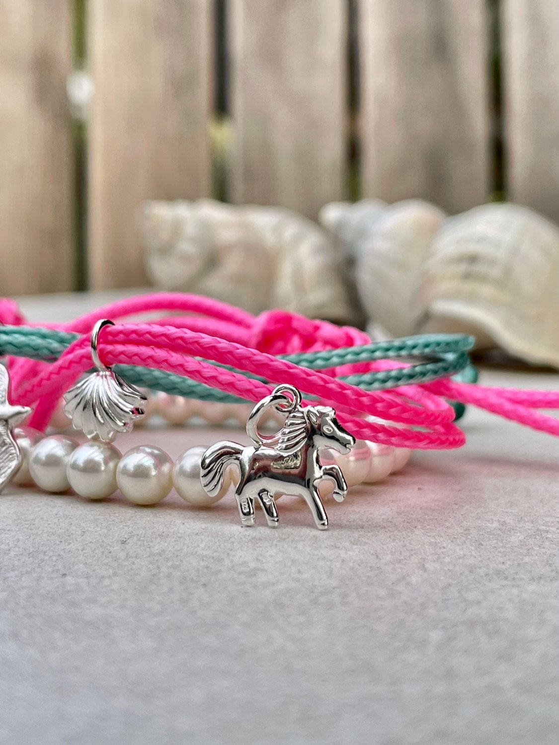 Kinder Glücksarmband  925er Silber  3D Pony