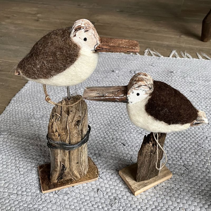 Holz+Wolle Strandläufer mit Schild Holz+Wolle Strandläufer mit Schild