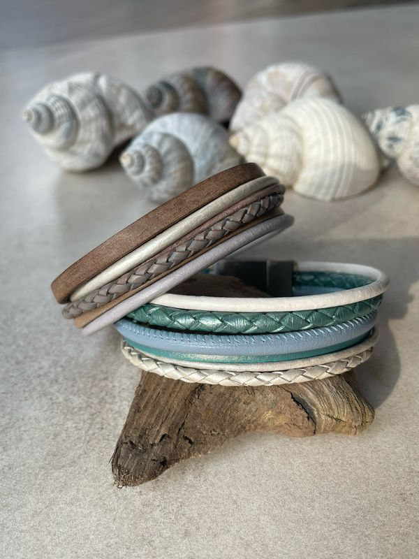 Lederarmband Anker