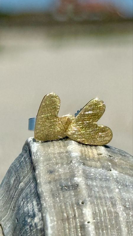 Kunstmolkieken & Meerfein ❤️ 925er Silber/ Messing Herz Ohrstecker