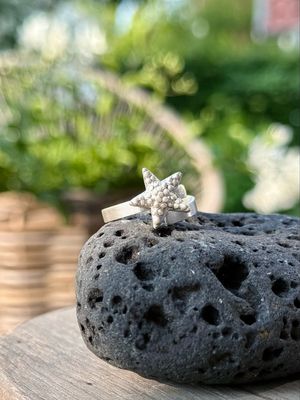 Meerfein❤️ 925er Silberring Seestern, verstellbar Meerfein❤️ 925er Silberring Seestern, verstellbar