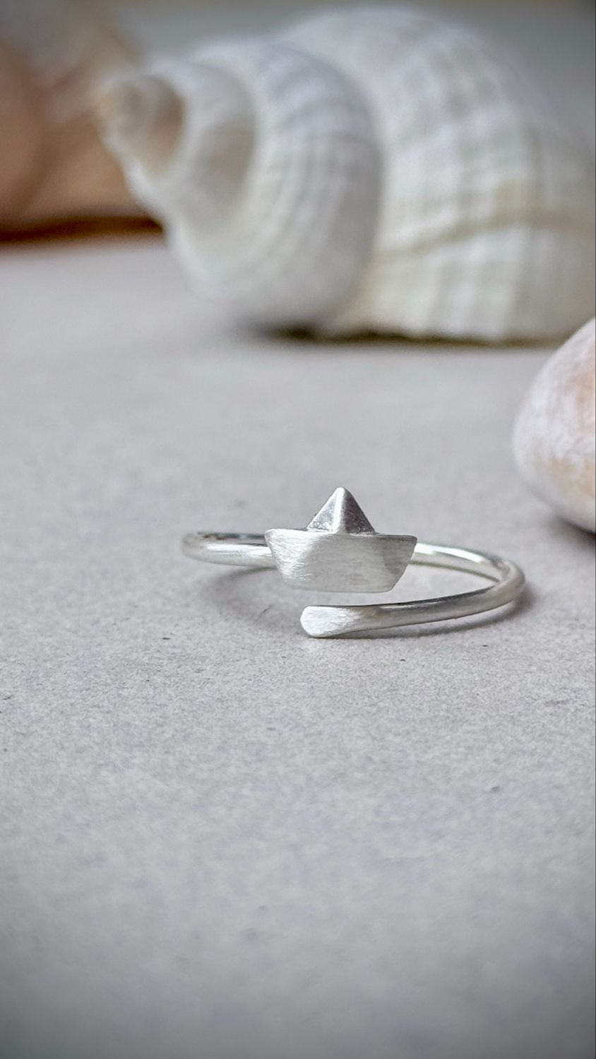Reserviert! 925er Silberring Papierboot