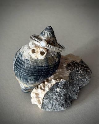 Meerfein ? 925er Silberring/Set mit Perlmutt, Chalcedon oder Granat