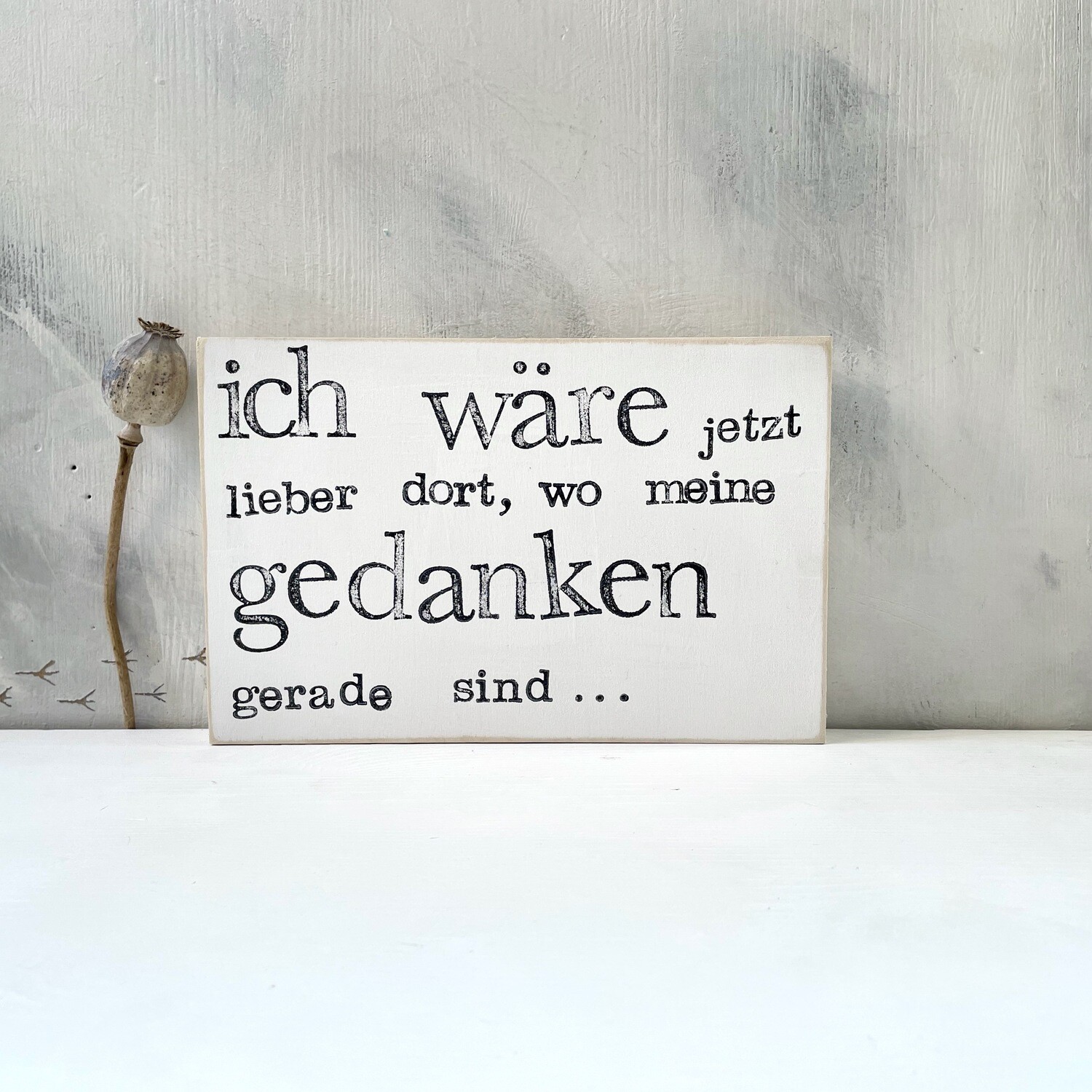 Schild "Ich wäre jetzt lieber dort, wo meine..."