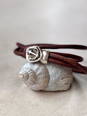 Lederarmband Anker