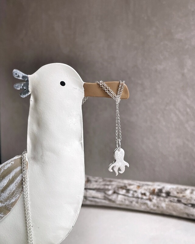 Kette mit 925er Silber Kraken