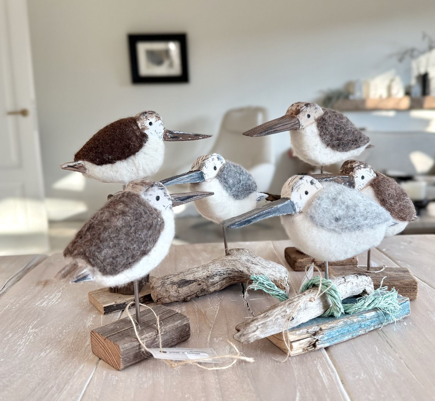 Holz+Wolle Strandläufer mit Schild
