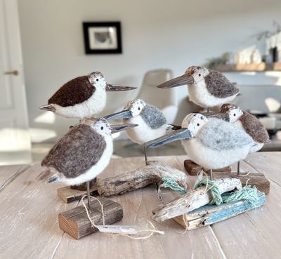 Holz+Wolle Strandläufer mit Schild