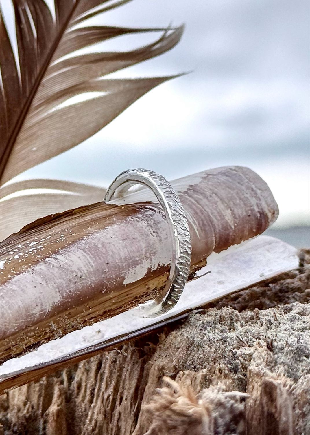 Südstrand Ring ❤️ Gehämmert. Handgeschmiedet aus 999er Silber Südstrand Ring ❤️ Gehämmert. Handgeschmiedet aus 999er Silber