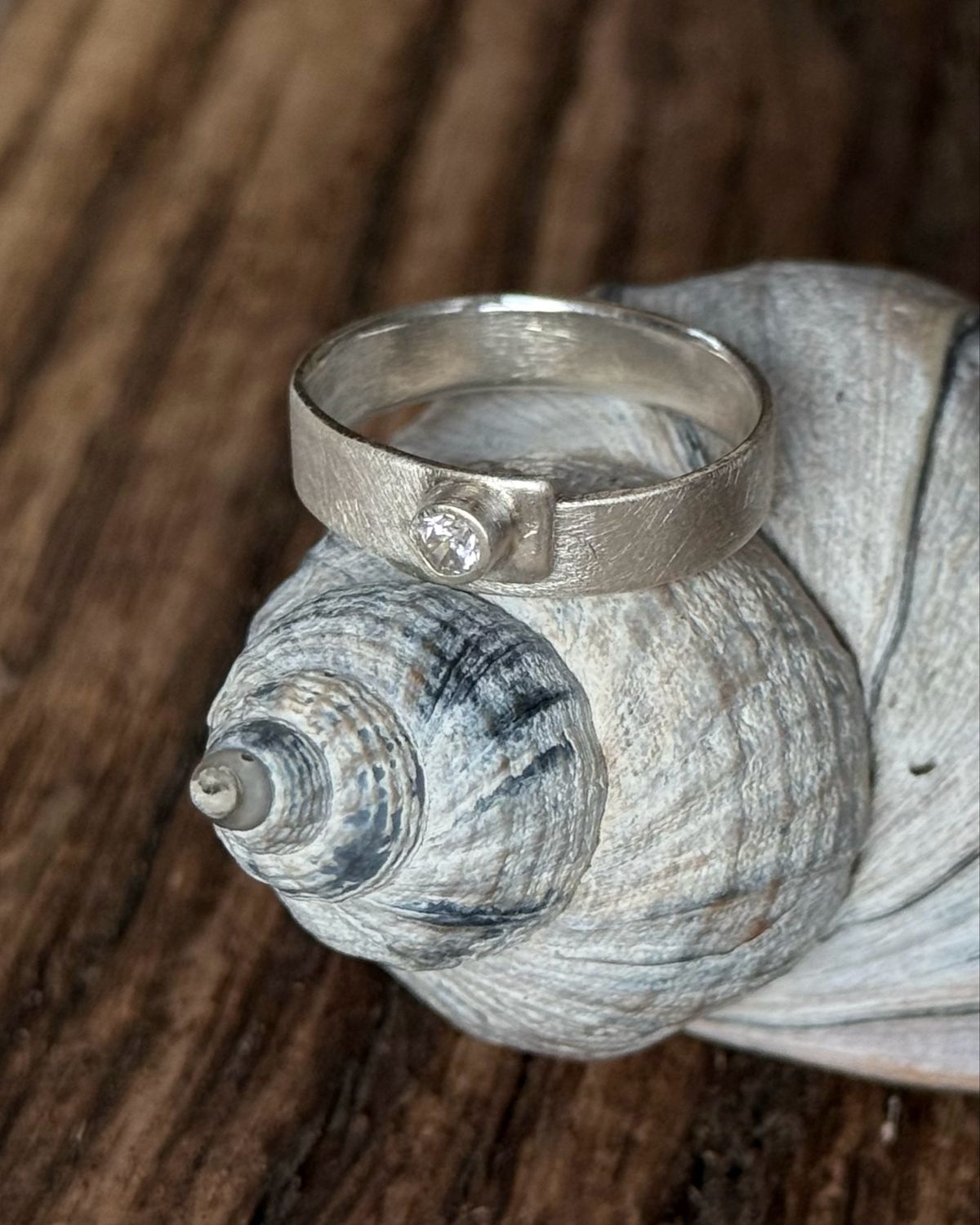 Meerfein ? 925er Silberring "Salty Light", handgeschmiedet