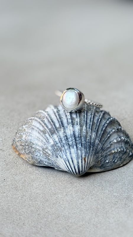 925er Silberring mit Süßwasserperle Gr. 57 925er Silberring mit Süßwasserperle Gr. 57