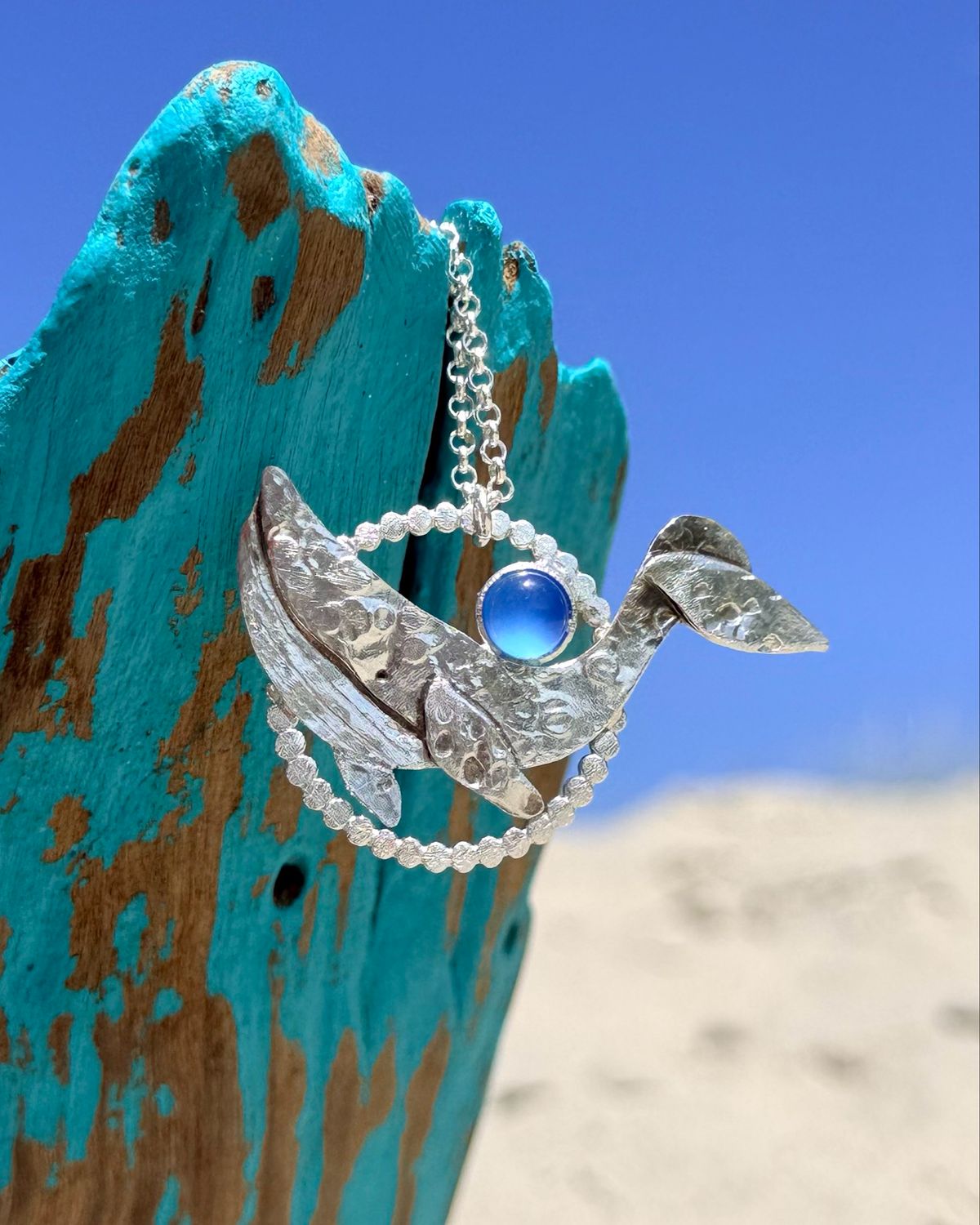 Löffel Walkette aus 800 und /925er Silber mit Chalcedon Löffel Walkette aus 800 und /925er Silber mit Chalcedon