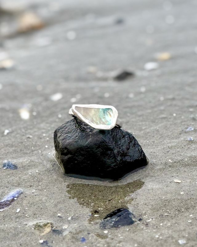Abalone ? Meerjungfrauen Silberring, Gr.57 Abalone ? Meerjungfrauen Silberring, Gr.57