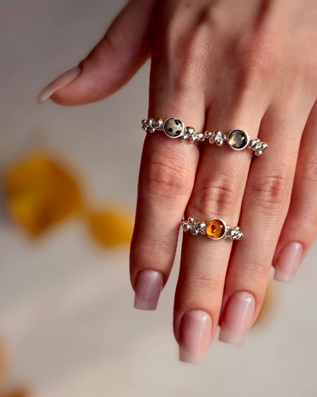 Neptun Ring aus 925er Silber und Altsilber