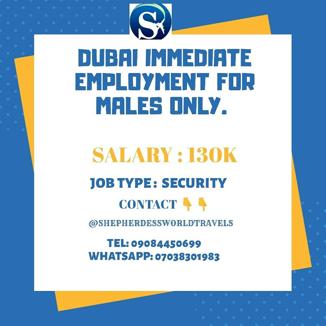 Dubai immediate employment