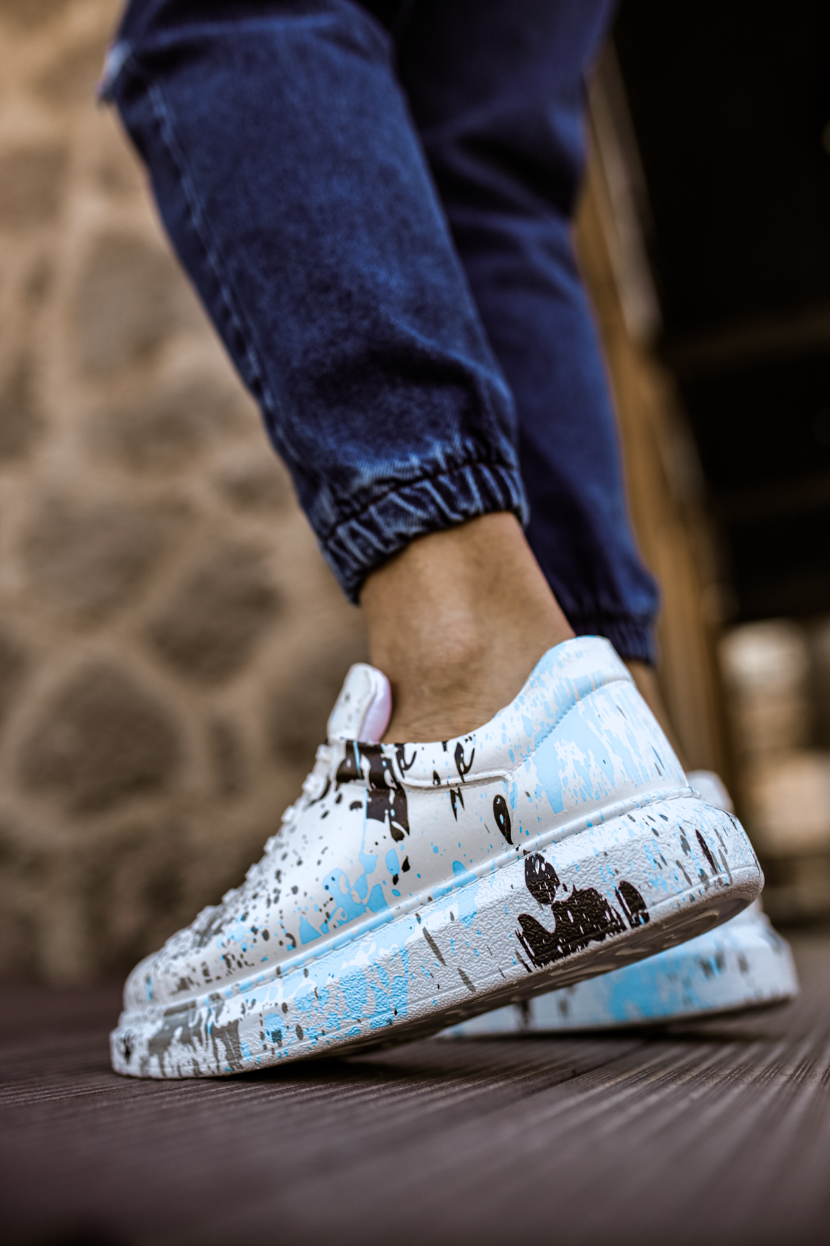 chekich blue drop sneakers