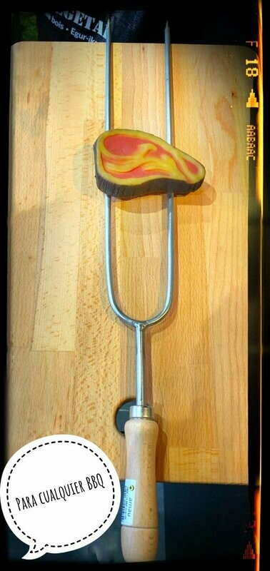 Pincho doble-brocheta acero inoxidable