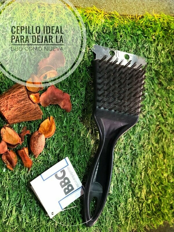 Cepillo corto para limpiar barbacoas