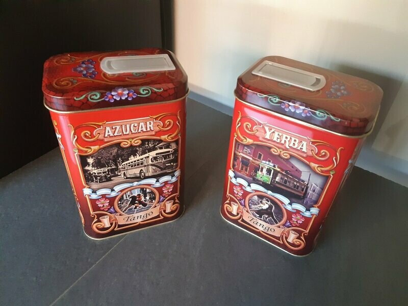 Conjunto de latas decorativas