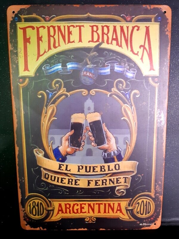 Placa de metal vintage