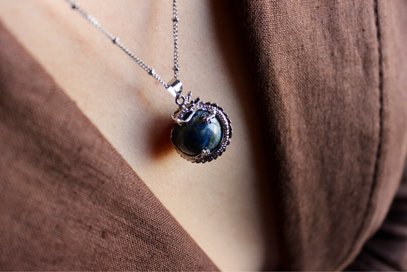Lápis Lazuli c/ Dragão