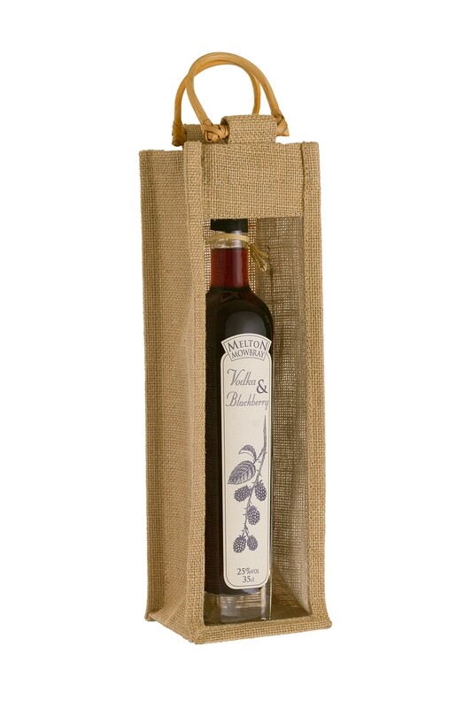 Liqueur in a Jute Bag