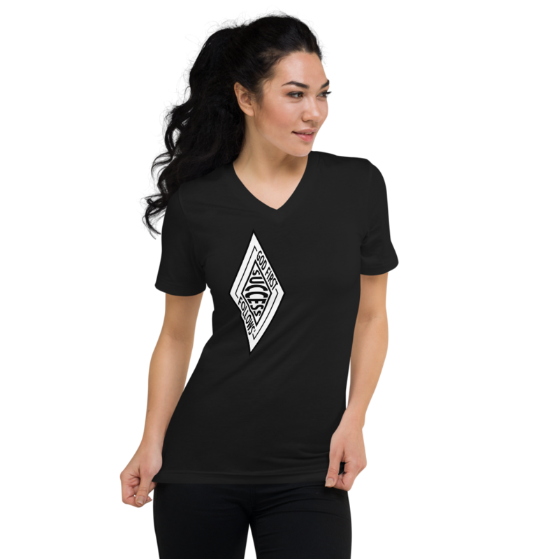 SUCCESS BRAND Unisex Short Sleeve V-Neck T-Shirt