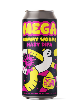 MEGA Gummy Worms Hazy IPA Case (6) 4-Packs *Shipping for CA Only