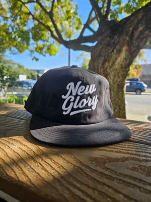 New Glory Script Logo Hat Black